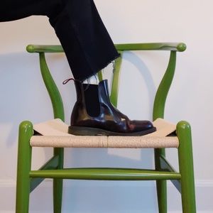 Dr. Martens cherry red Arcadia leather Chelsea boots